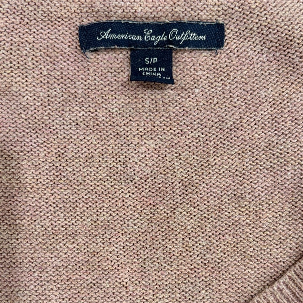 American Eagle Outfitters Pink Scoop V-Neck Sweater size S - Picture 2 of 7